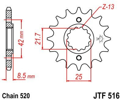 Звезда ведущая JT JTF 516.14 фото 1