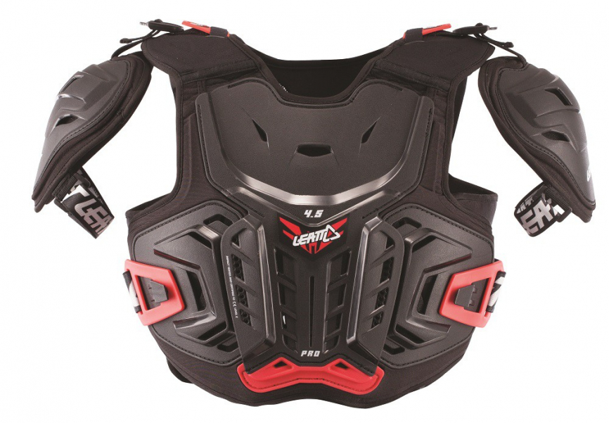 Защита панцирь подростковый LEATT Chest Protector 4.5 Junior Черный/Красный фото 1
