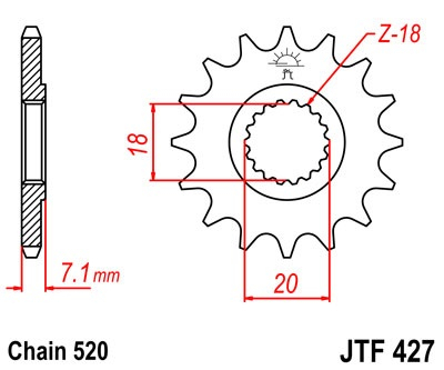 Звезда ведущая JT JTF427.11 фото 1