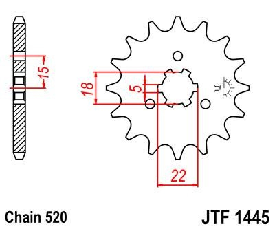 Звезда ведущая JT JTF1445.13SC фото 1