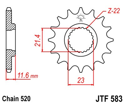 Звезда ведущая JT JTF583.13 фото 1
