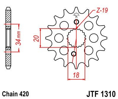 Звезда ведущая JT JTF1310.15SC фото 1