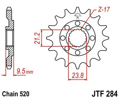 Звезда ведущая JT JTF284.14SC фото 1