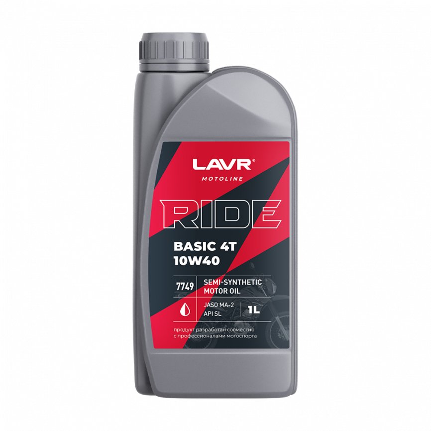 Масло моторное LAVR Moto Ride Basic 10w40 1л. фото 1