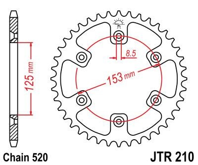 Звезда ведомая JT JTR210.48 фото 1