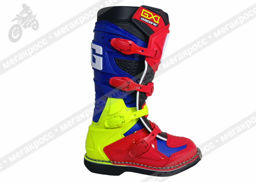 Мотоботы GAERNE GX-1 Goodyear Красный/синий/желтый фото 1