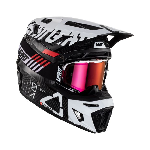 Шлем кроссовый LEATT 9.5 Carbon White V23 фото 1
