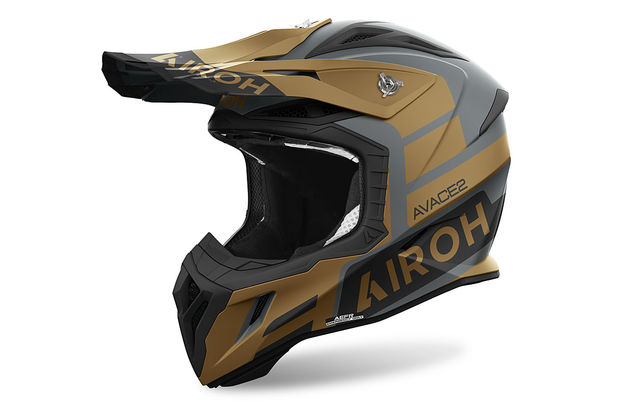 Шлем кроссовый AIROH Aviator Ace 2 Sake Gold Matt фото 1