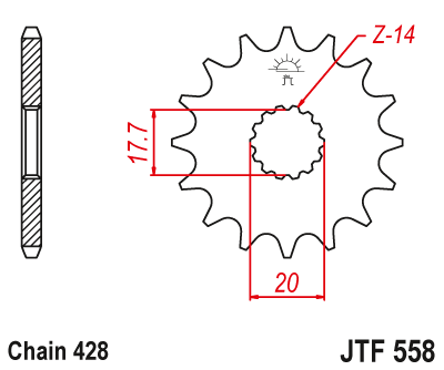 Звезда ведущая JT JTF558.13 фото 1
