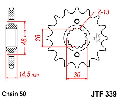 Звезда ведущая JT JTF339.17 фото 1