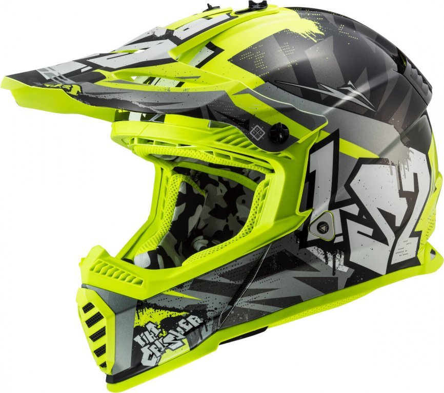 Шлем кроссовый LS2 MX437 Fast Evo Crusher фото 1