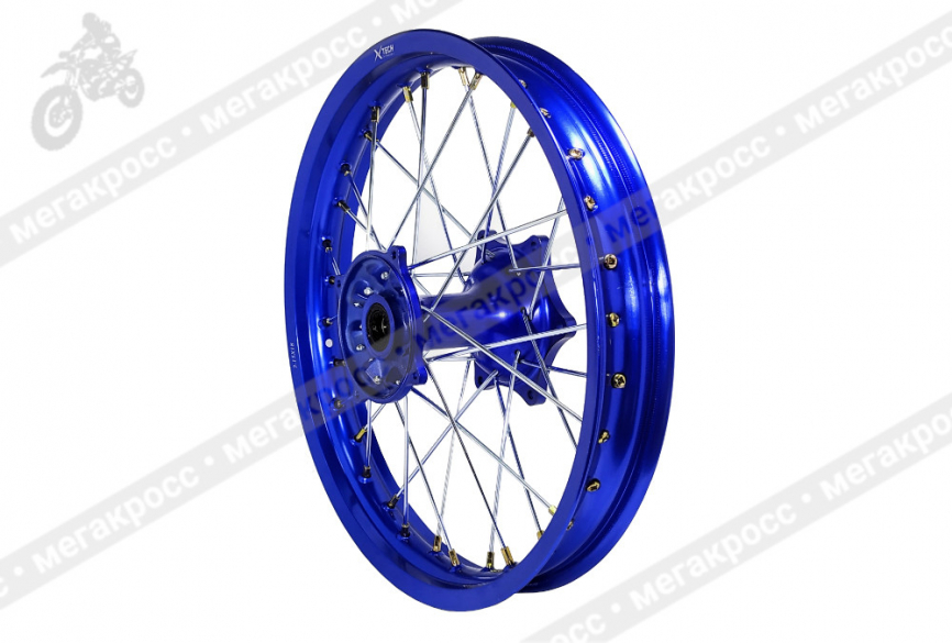 Диск 18"х2,15 d=17 мм аллюминий Motoland XT250ST синий фото 1