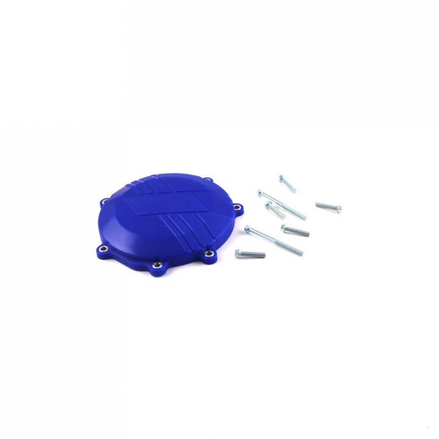 Защита крышки сцепления пластик Yamaha YZ450F 14-17, WR450F 2016 синяя SM-PARTS фото 1