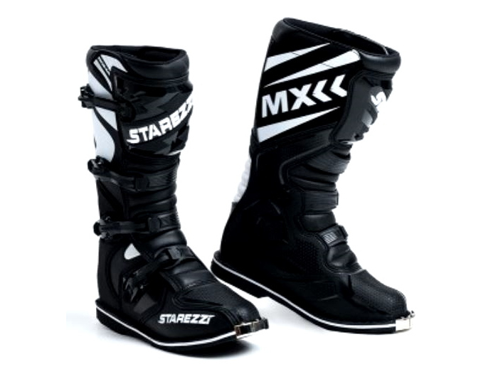 Мотоботы STAREZZI ROMA BLACK / WHITE фото 1