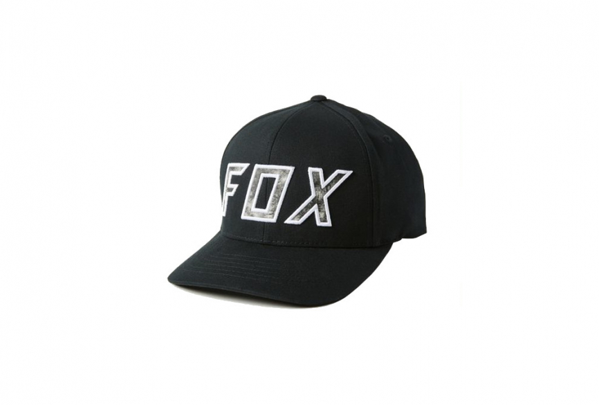 Бейсболка Fox Down N' Dirty Flexfit Hat Черно-Белая фото 1