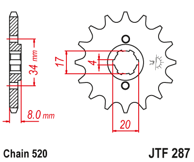 Звезда ведущая JT JTF287 фото 1