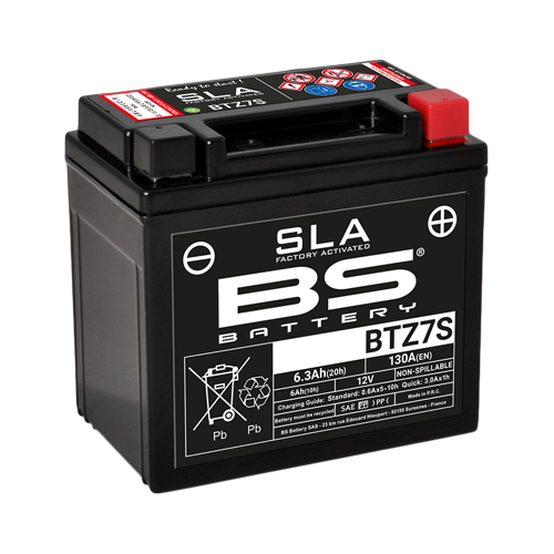 Аккумулятор BS-Battery BTZ7S/YTZ7S 12В 6,3А/ч фото 1